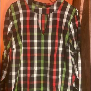 Plaid Christmas top